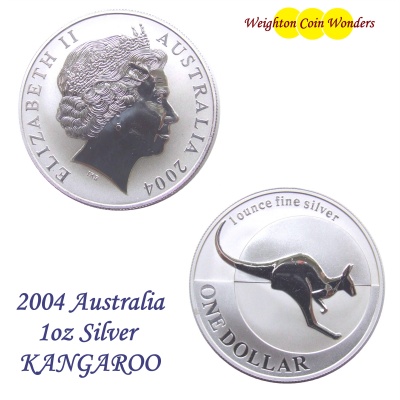 2004 Silver 1oz KANGAROO - Click Image to Close